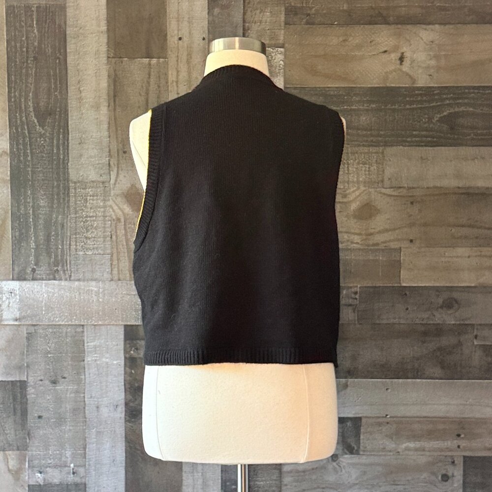 Maggie McNaughton vintage plaid sweater vest Xlarge Christmas holiday party - Picture 7 of 10